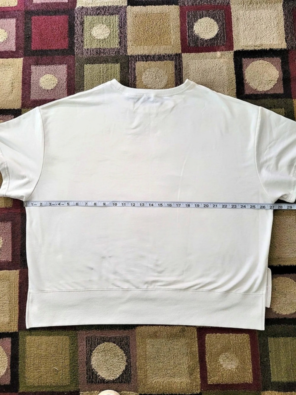 Women's White Crewneck Tee With 
Sequined  "Love Football"